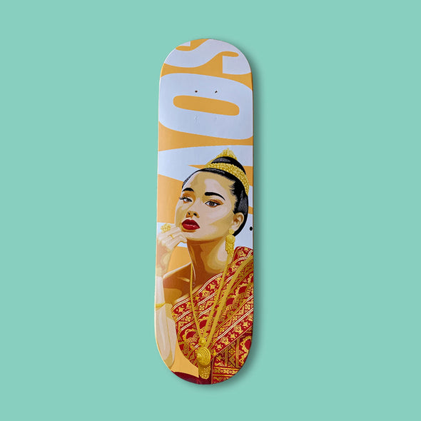 Skateboard Deck with Wall Mount