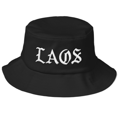 Laos Old English Flexfit Bucket Hat