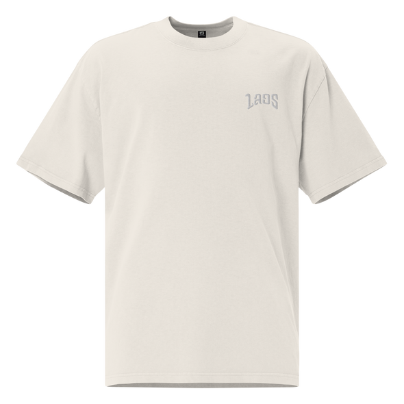 LAOS Premium Embroidered Logo Oversized faded t-shirt