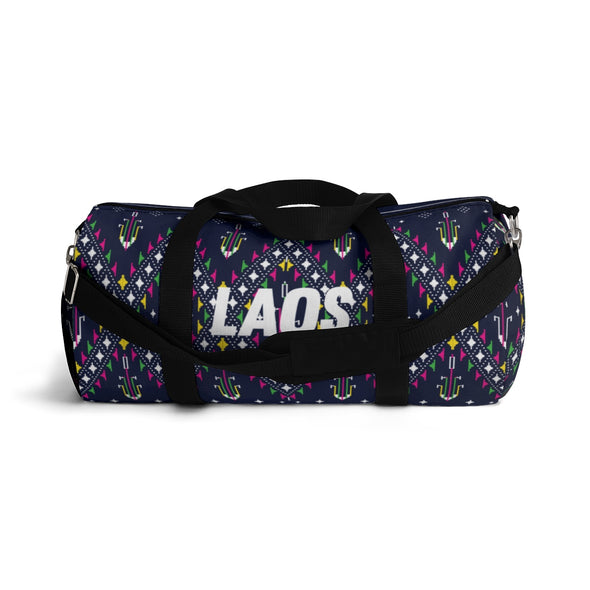 Lao Navy Traditional Textile Duffle Bag