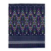 Navy Traditional Pattern Velveteen Plush Blanket