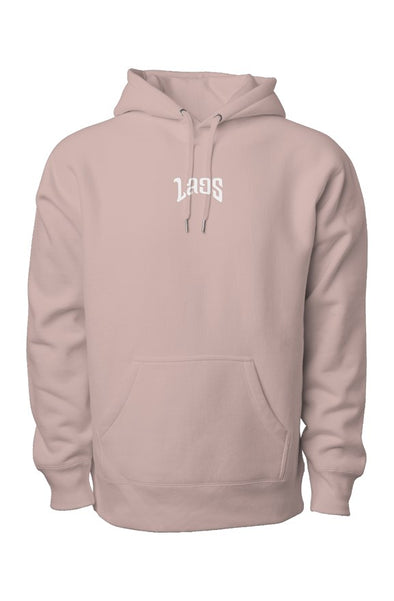 Laos Script Embroidered Logo Pink Hoodie