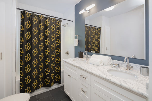 24K 3 Ring Shower Curtains
