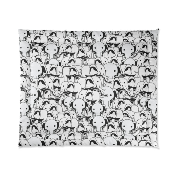 Elephant (Xang Noy) Print Comforter