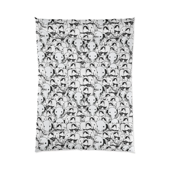 Elephant (Xang Noy) Print Comforter
