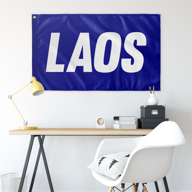 Laos Blue Flag