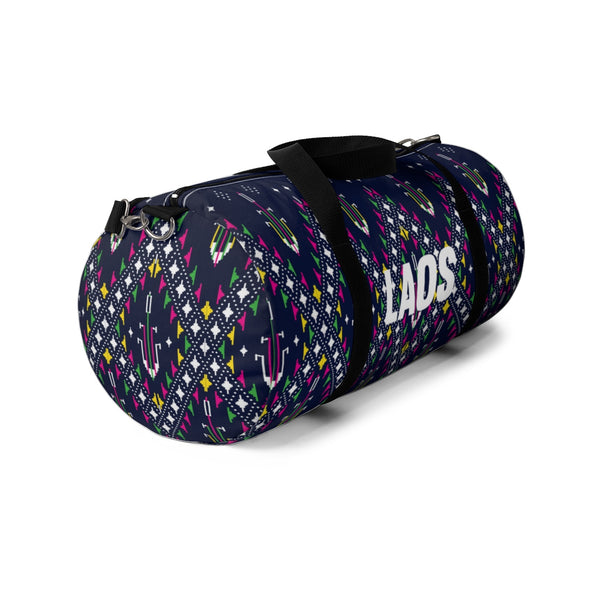 Lao Navy Traditional Textile Duffle Bag