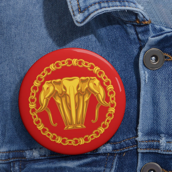 Golden Elephant Pin Button