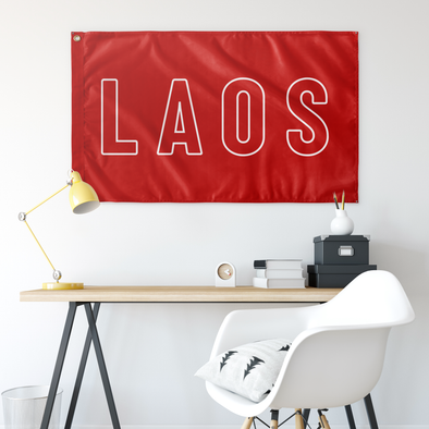 Laos Outline Flag