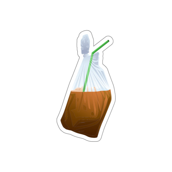 Plastic Bag Drink Kiss-Cut Stickers