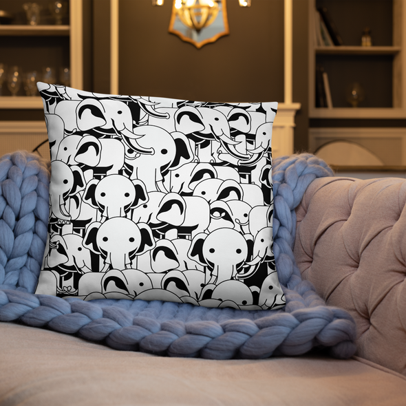 Elephant Pattern Basic Pillow