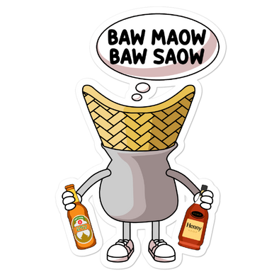Baw Maow Baw Saow Bubble-free stickers