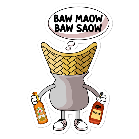 Baw Maow Baw Saow Bubble-free stickers