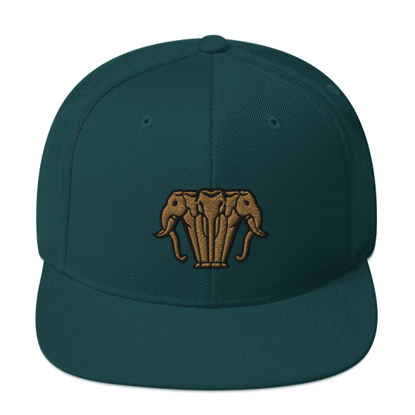 Gold Elephant Snapback Hat