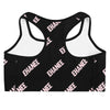 EHANEE All-Over Black Sports bra