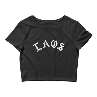 Laos Old English Women’s Crop Tee