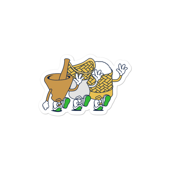 Lao Food Character Bubble-free stickers
