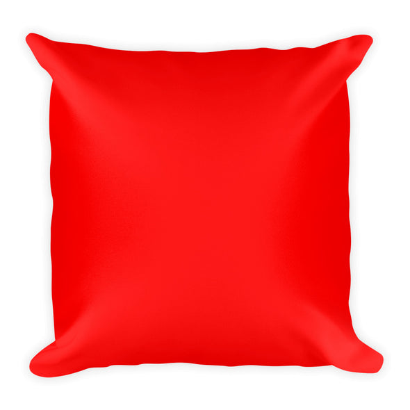 Golden Elephant Red and White Square Pillow