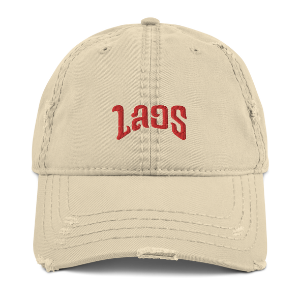 Laos Script 2 Distressed Dad Hat