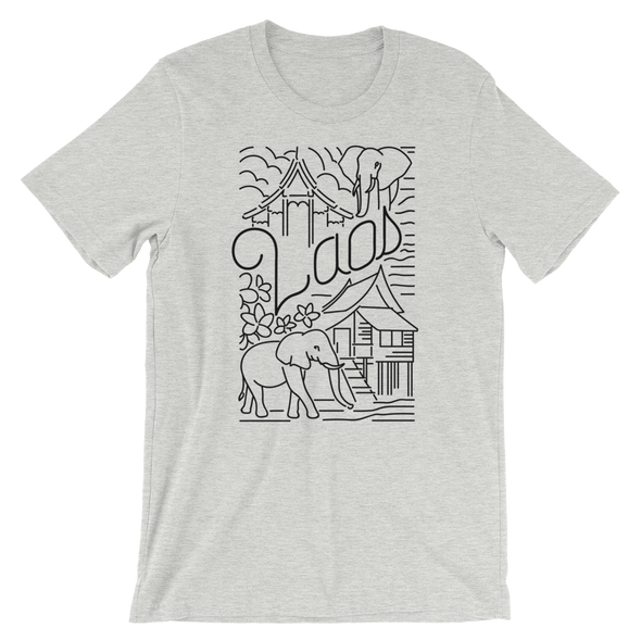 Laos Line Art T-Shirt