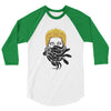 Lao Queen Medusa 3/4 sleeve raglan shirt