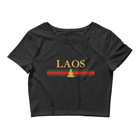 Laos Buddha Stripes Women’s Crop Tee