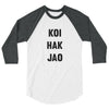 Koi Hak Jao 3/4 sleeve raglan shirt