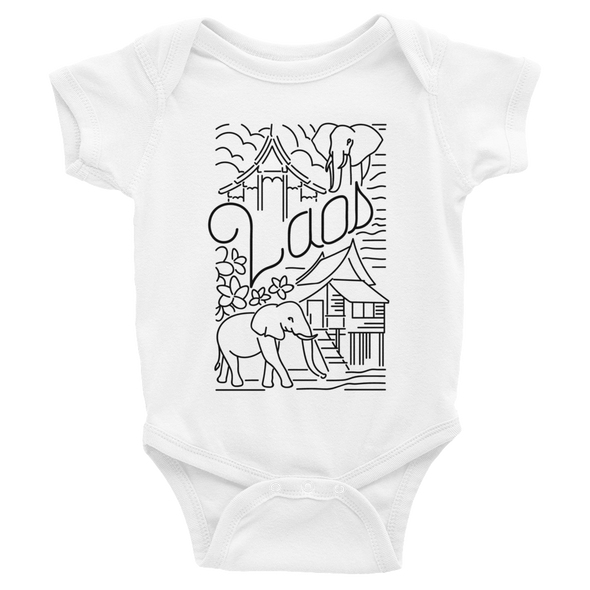 Laos Line Art Infant Bodysuit