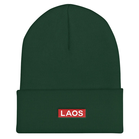 Laos Box Logo Cuffed Beanie