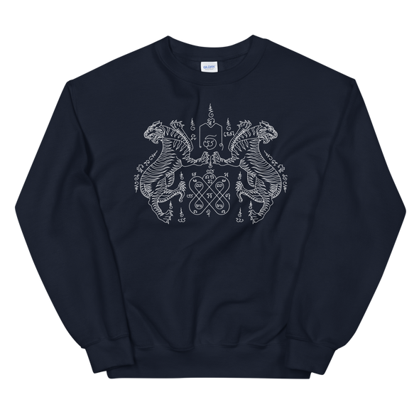 Tiger Sak Yant Tattoo Sweatshirt by By Fusay (Addiction Tattoo)