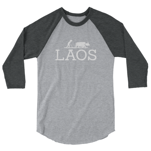 Laos Water Buffalo 3/4 sleeve raglan shirt