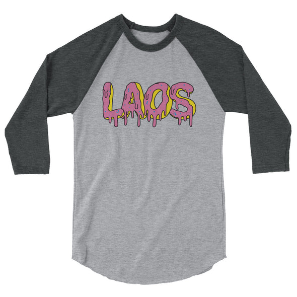 LAOS Donut Drip 3/4 sleeve raglan shirt