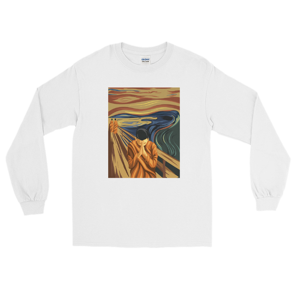 Monk Pray Paint Men’s Long Sleeve Shirt