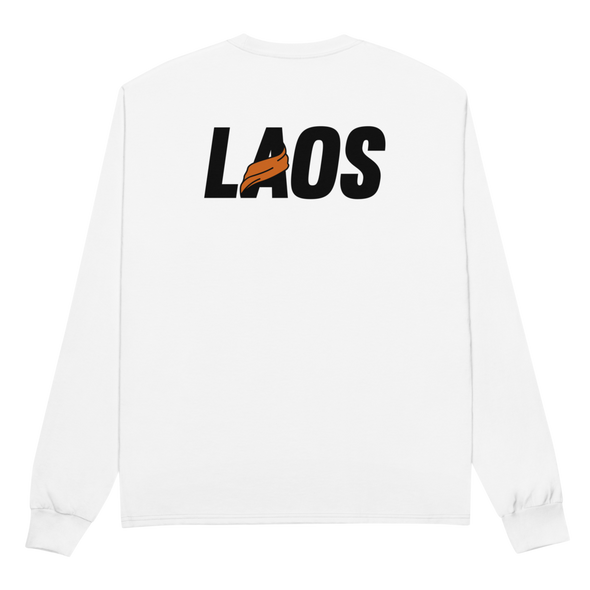 Laos Sash Logo Champion Long Sleeve Shirt