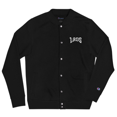 Laos Script Embroidered Champion Bomber Jacket