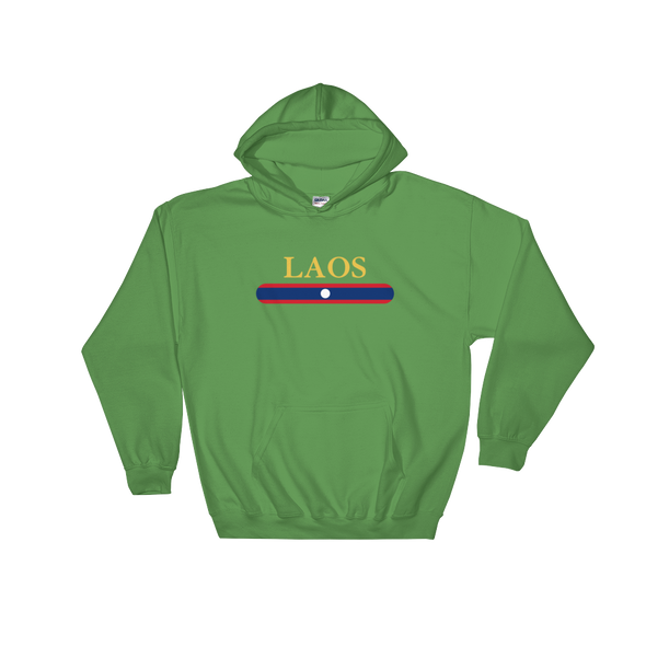Laos Flag Stripes Hoodie