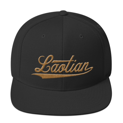 Laotian Major League Script Snapback Hat