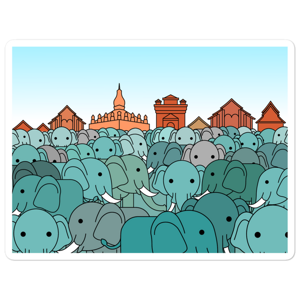Million Elephants Bubble-free stickers