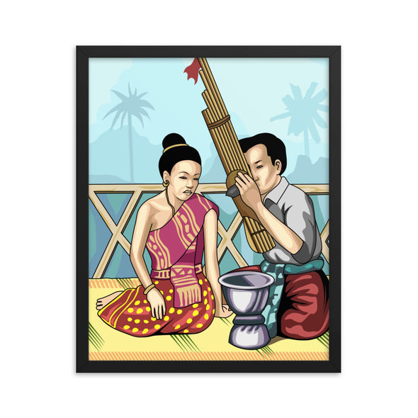 Lao Music Culture Framed poster