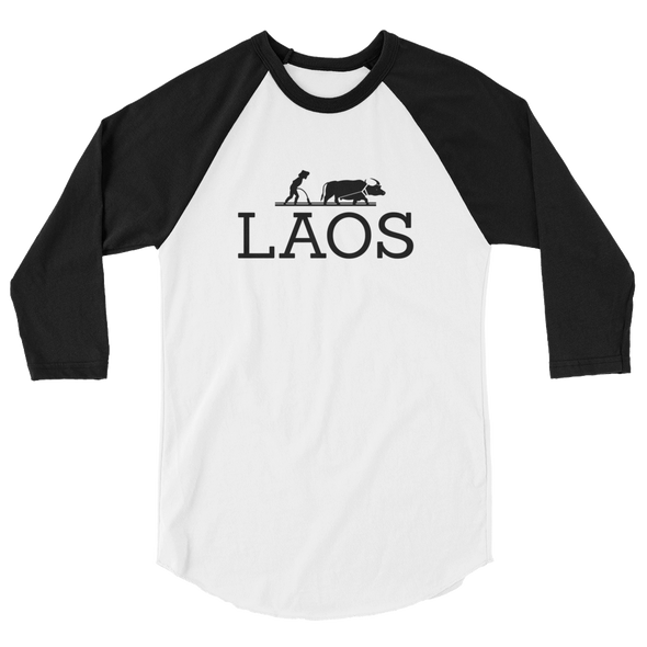 Laos Water Buffalo 3/4 sleeve raglan shirt