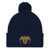 Three Head Elephant Pom Pom Knit Cap