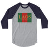 Laos Red Green Box 3/4 sleeve raglan shirt