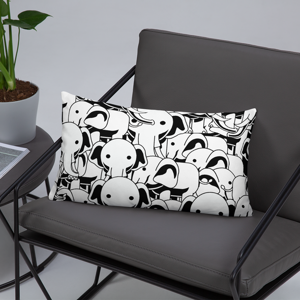 Elephant Pattern Basic Pillow