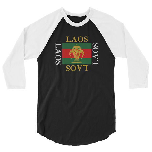 Laos Elephant Gang 3/4 sleeve raglan shirt