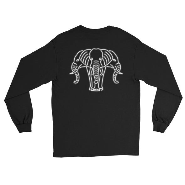 Neon Three Head Elephant Long Sleeve T-Shirt
