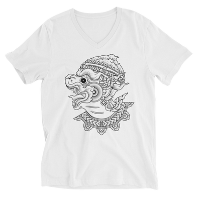 Hanuman Tattoo V-Neck Shirt By Fusay (Addiction Tattoo)