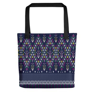 Lao Navy Traditional Textile Tote bag