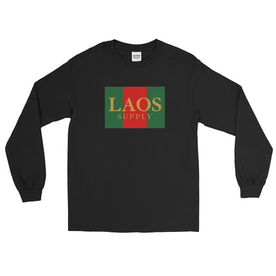 Laos Red Green Box Long Sleeve T-Shirt