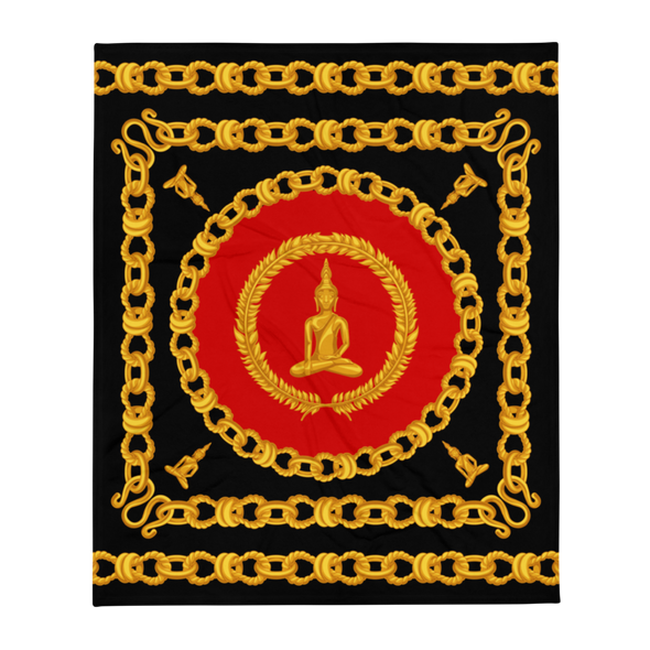 Golden Buddha Chain Throw Blanket