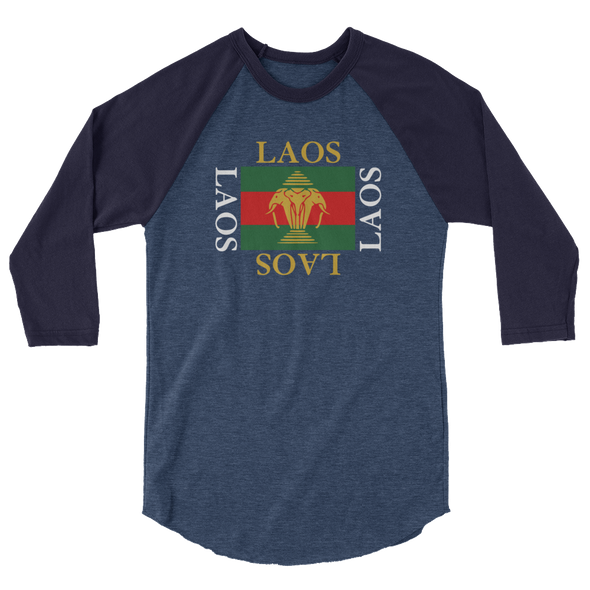 Laos Elephant Gang 3/4 sleeve raglan shirt